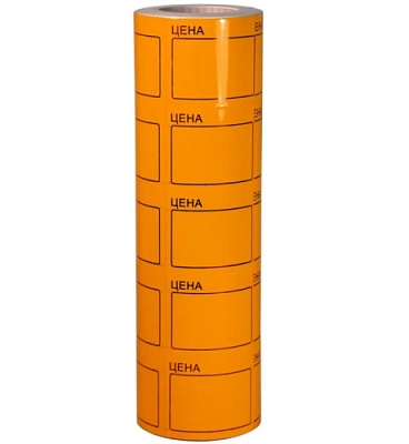 Ценник самоклеящийся цветной 36х25мм (оранж.) 5х170 шт. (х5/150)